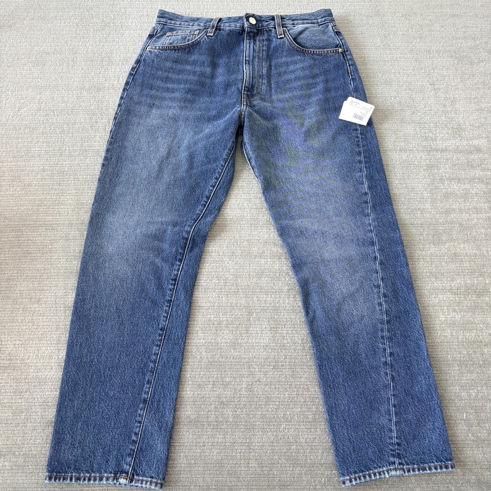 Toteme Jeans Womens 30x27 Twisted Seam Denim Blue High Waist Ankle Cut Quite Lux